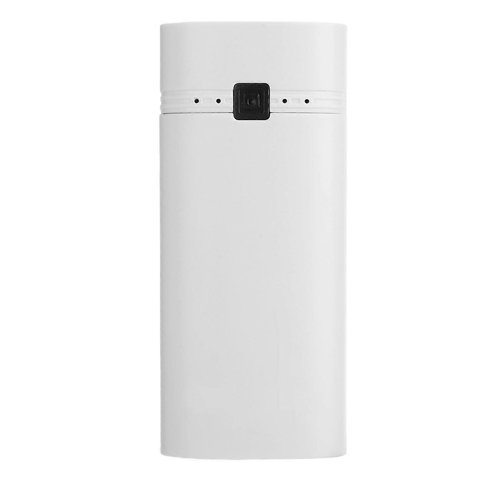 DIY Power Bank Shell Box with 2 USB Output Ports, LCD Display, LED Light for 2pcs 18650 Rechargeable Batteries White Case