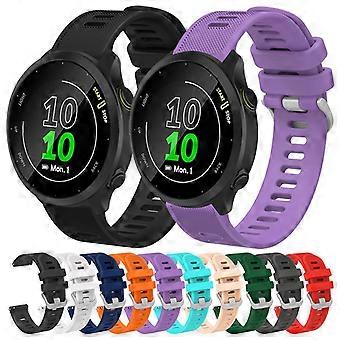 Für Garmin Forerunner 645 Music 20 mm Silikon-Twill-Uhrenarmband