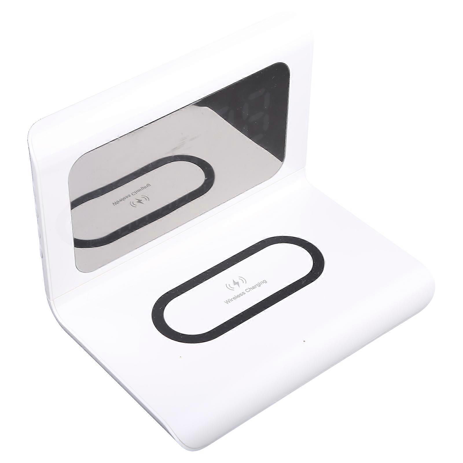3 in 1 Multifunctional 10W CellPhone Fast Wireless Charging Station with Calendar/ Alarm Clockand Temperature Display