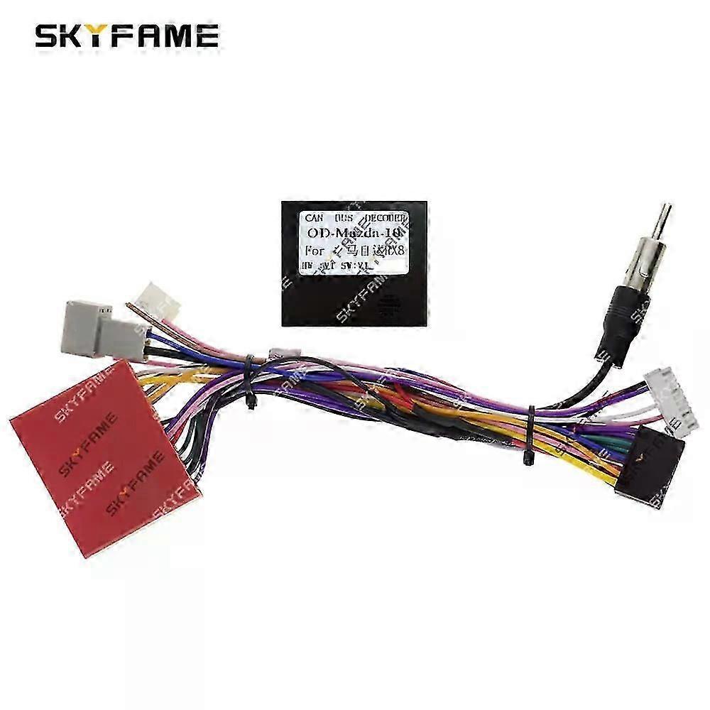 Gilt für Auto 16pin Kabelbaumadapter Canbus Box Decoder Android Radio Stromkabel Geeignet für Mazda RX8