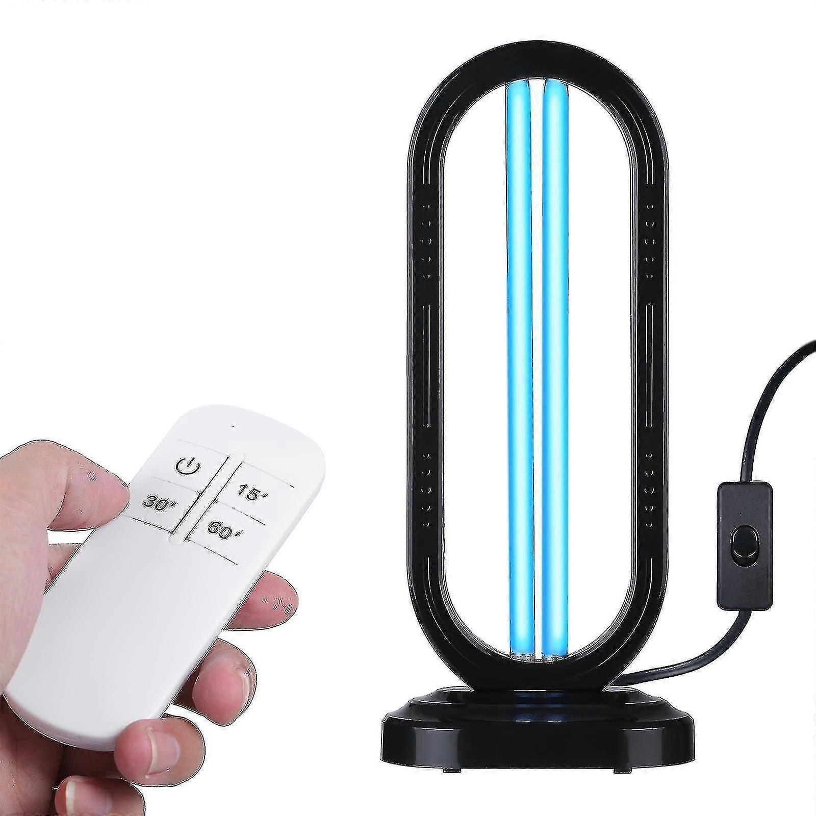 38w Ultravioet Uv Lamp With Remote Control Standing Uvc Cleaning Light With Ozone 15/30/60min-n