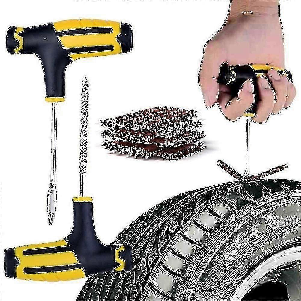 Vacuum Tyre Patching Tool Set Motorcycle And Electric Car Repair Patching Kit Car Patching Tool-size:8pcs
