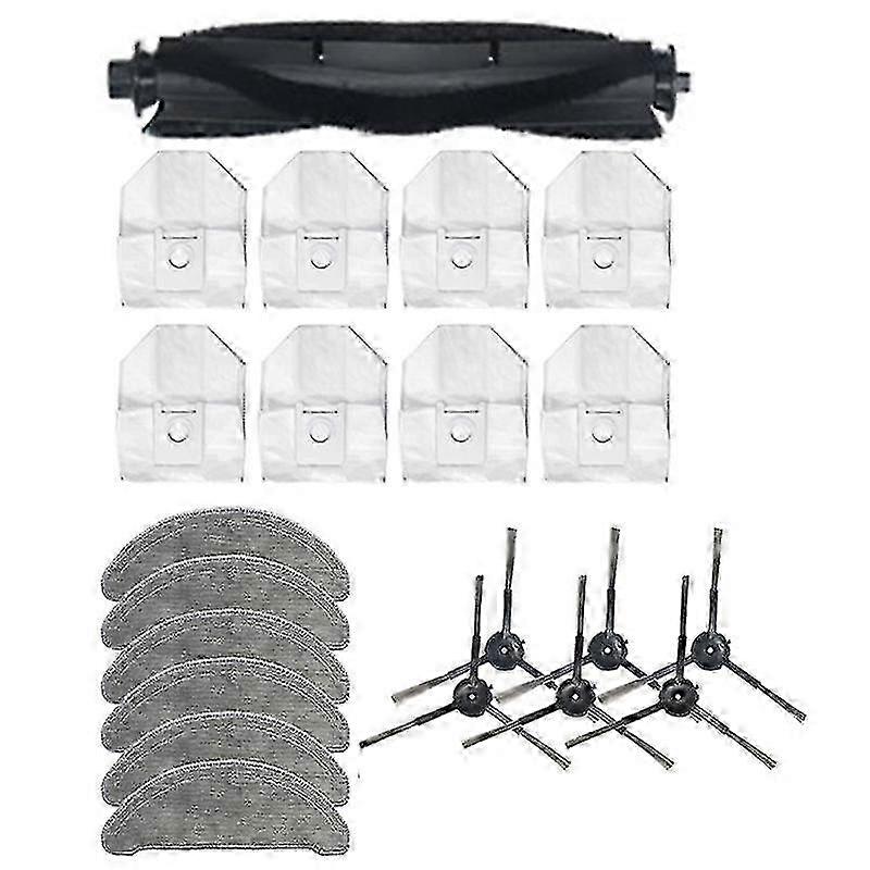 Roidmi Eve Plus Parçaları: Yan Fırça, Ana Fırça, Toz Torbası & Mop Bezi