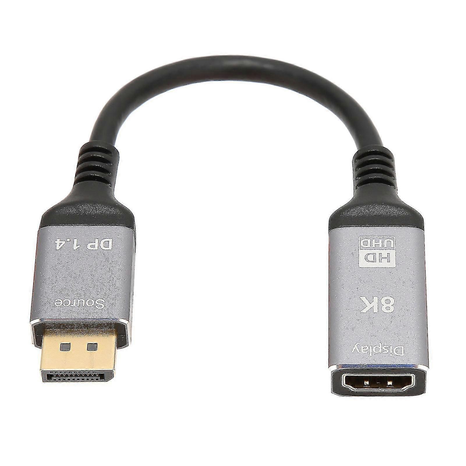 8K 48Gbps DisplayPort 1.4 to HDMI 2.1 Cable with HDR 3D Support for PC Laptop TV Projector