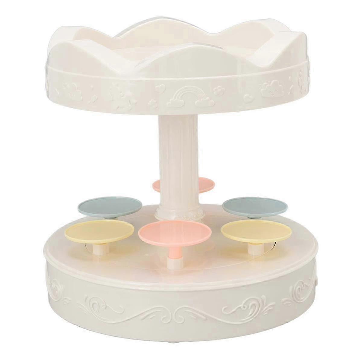 Automatic 360-Degree Rotating Dessert Table with Sushi Machine for Cupcakes and Macarons Display