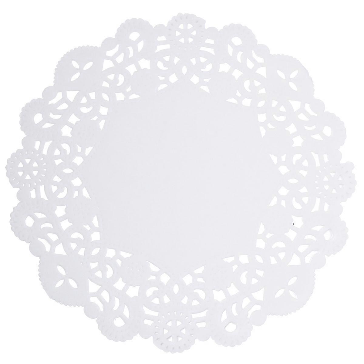 100 Pcs Circle Table Cover Lace Doilies For Table Cardboard Cake Base Dessert Board