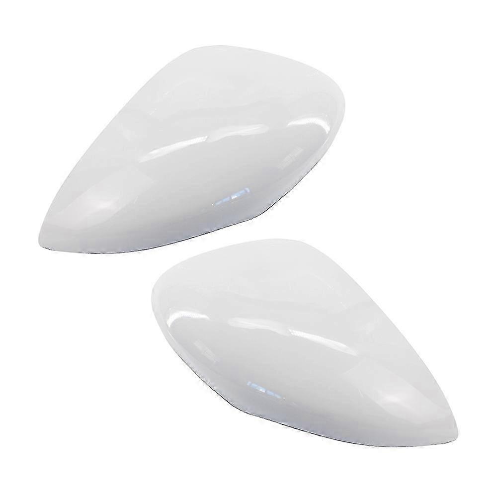 Left/Right White Car Rear View Side View Mirror Replacement Cover Cap Case Shell Suitable for Certain Brand Models 2009-2015