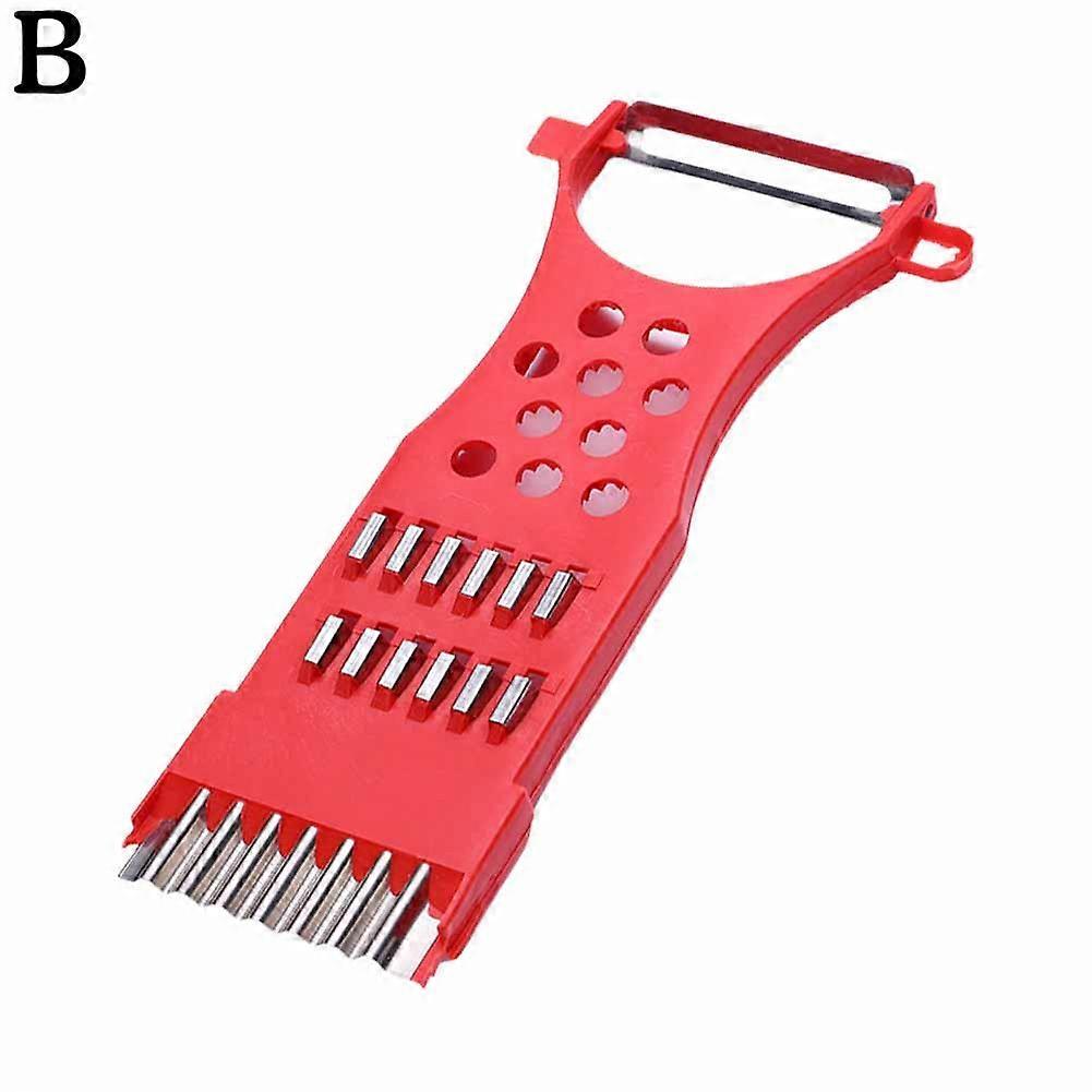 Red (B)$ Kitchen supplies vegetable cutter multi-function potato shreds grater cucumber slicer peeler stall department store