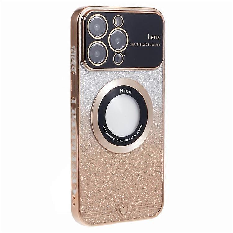 Compatible For iPhone 15 Pro Max Slim TPU Case Compatible with MagSafe Electroplating Phone Shell