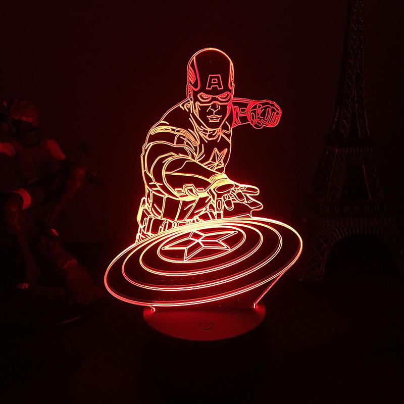 Spiderman Superhero 3d Led Night Light Lamp