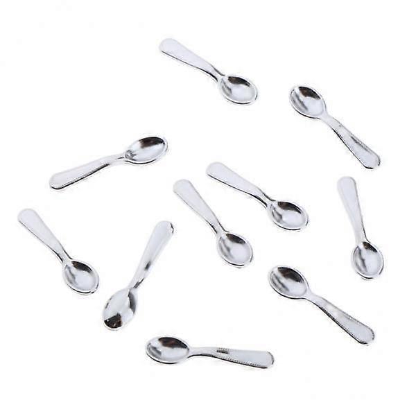 3x 1:12 Dollhouse Tableware Metal Kids Toy Gifts Doll House Decoration Spoon