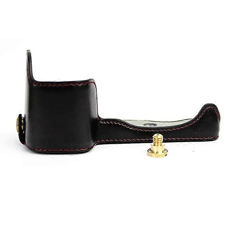 PU Leather Half Bottom Camera Protective Case Compatible For Sony A6000/A6300