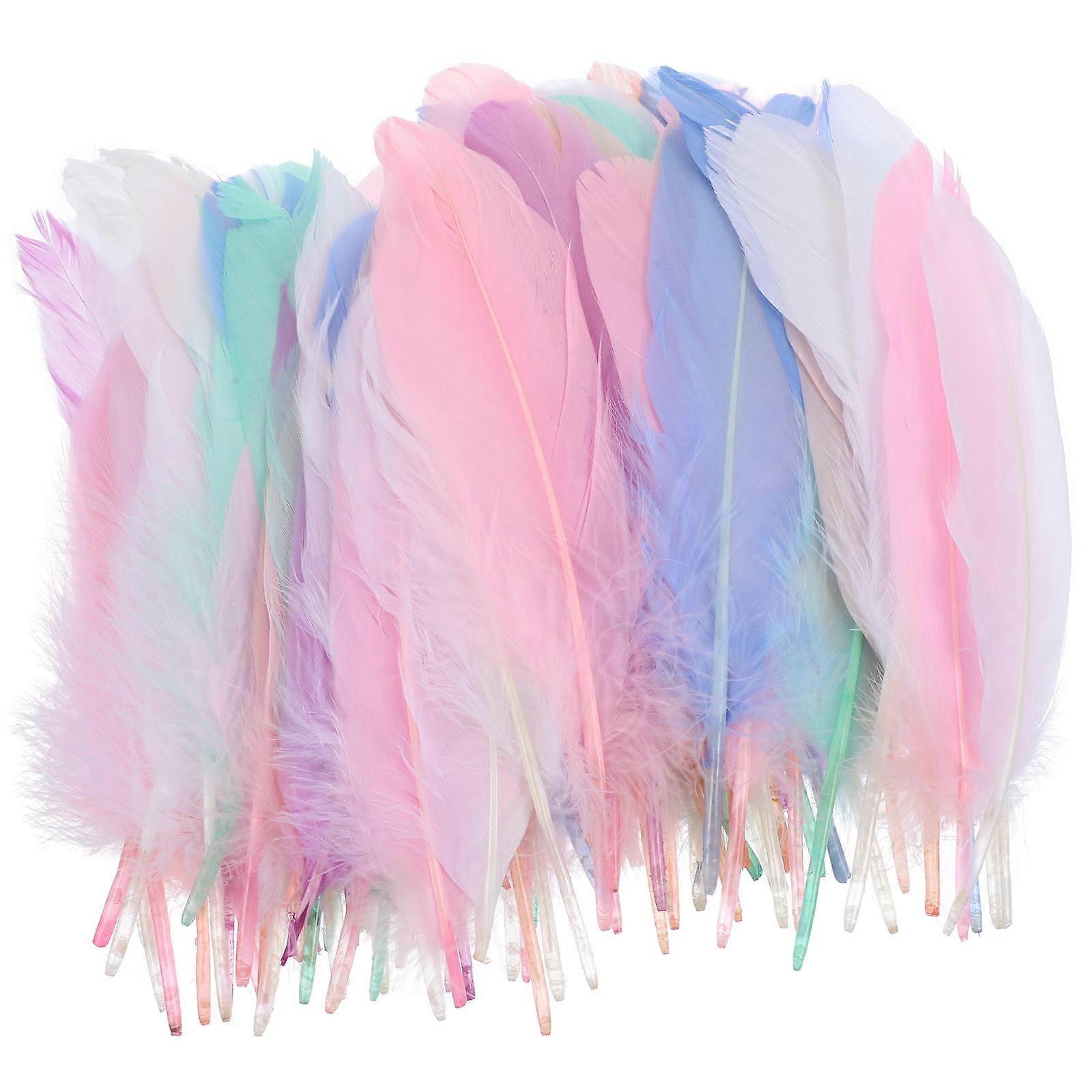 Goose Plumes for DIY Crafts – Macaron Mixed for Dream Catchers, Home & Party Decorations, Easy Handcrafting & Creative Projects