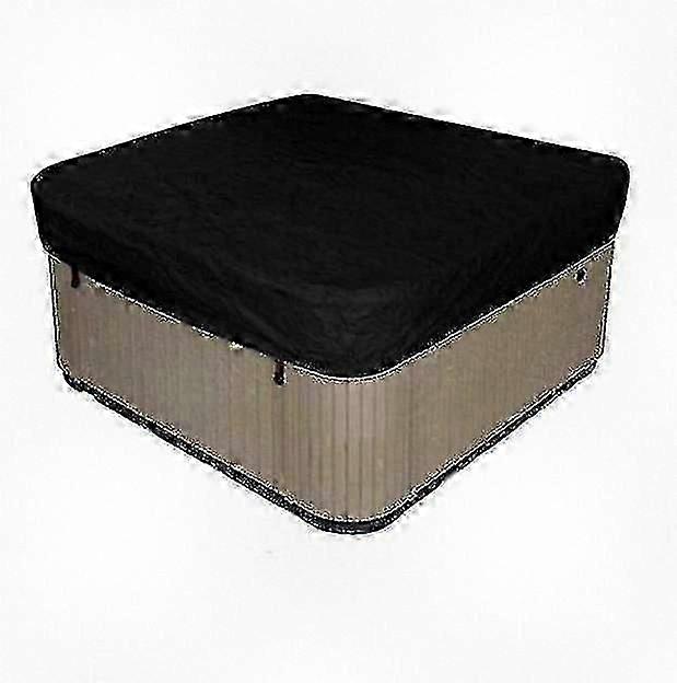 Copertura quadrata impermeabile per vasca idromassaggio per spa all'aperto realizzata in resistente materiale in poliestere con cinghie