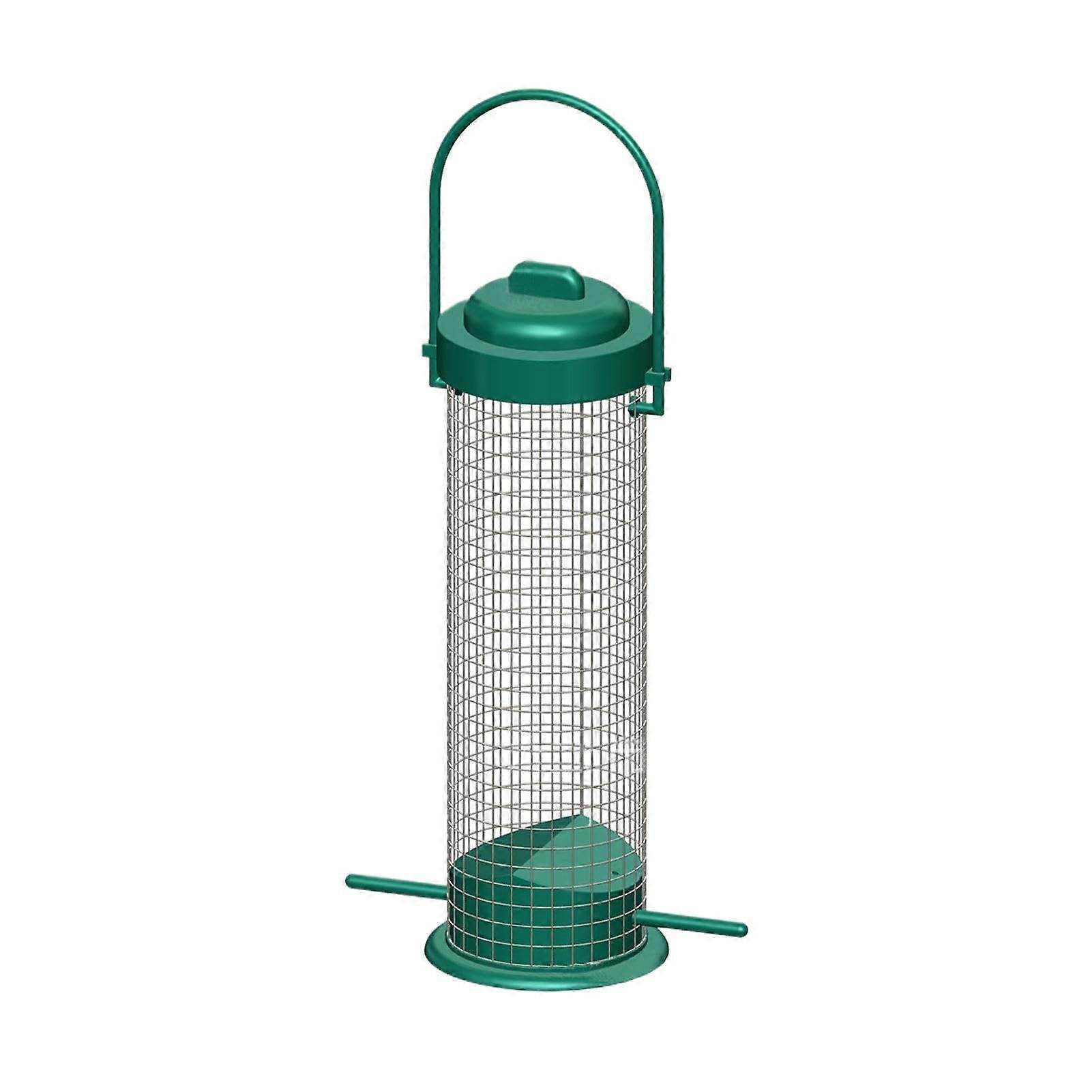 Squirrel Proof Bird Feeder - Durable Metal Mesh Design for Outdoors, Attracts Finch, Cardinal, and Chickadee