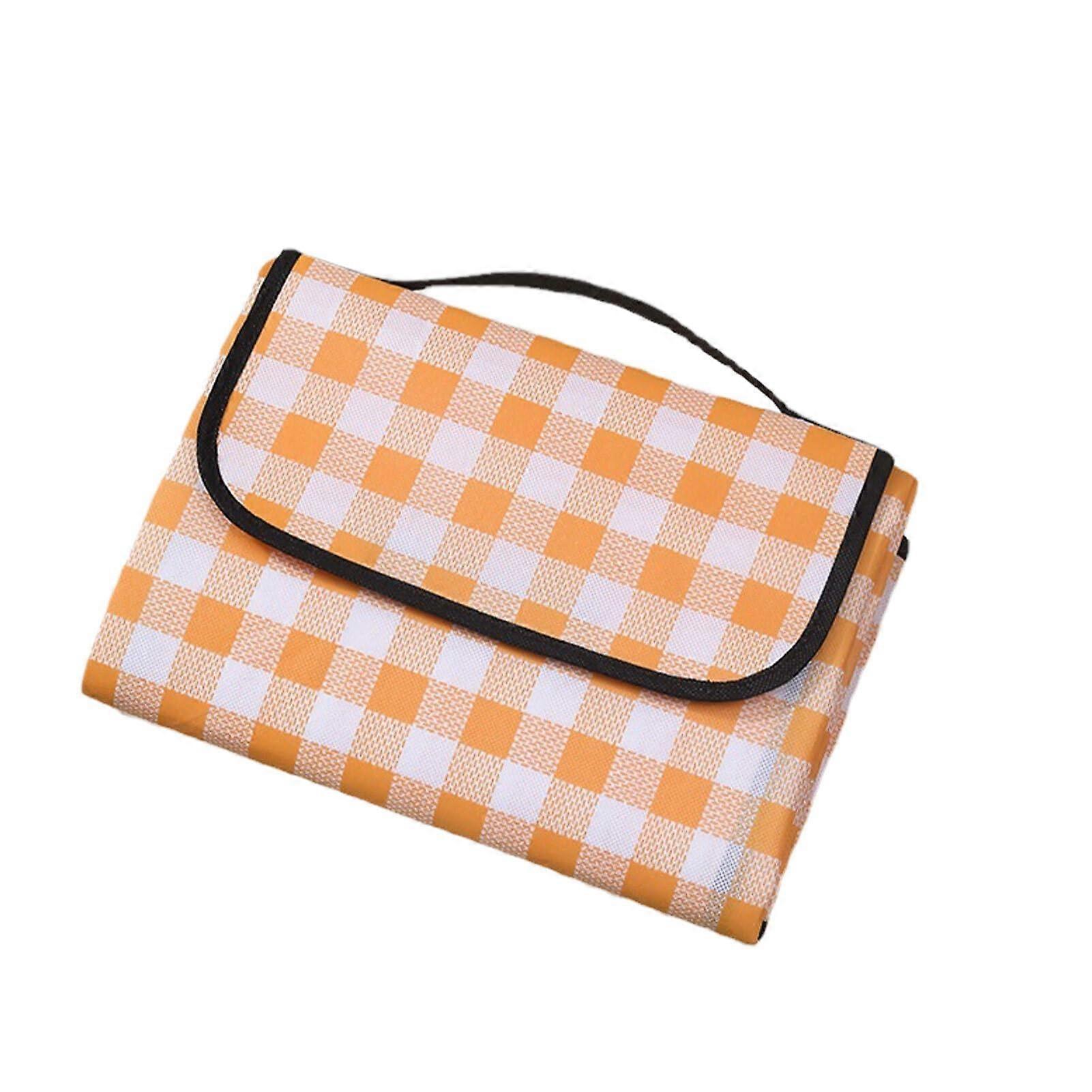 , Thickened Picnic Mat, Camping Mat, Foldable, Yellow, 200cm200cm
