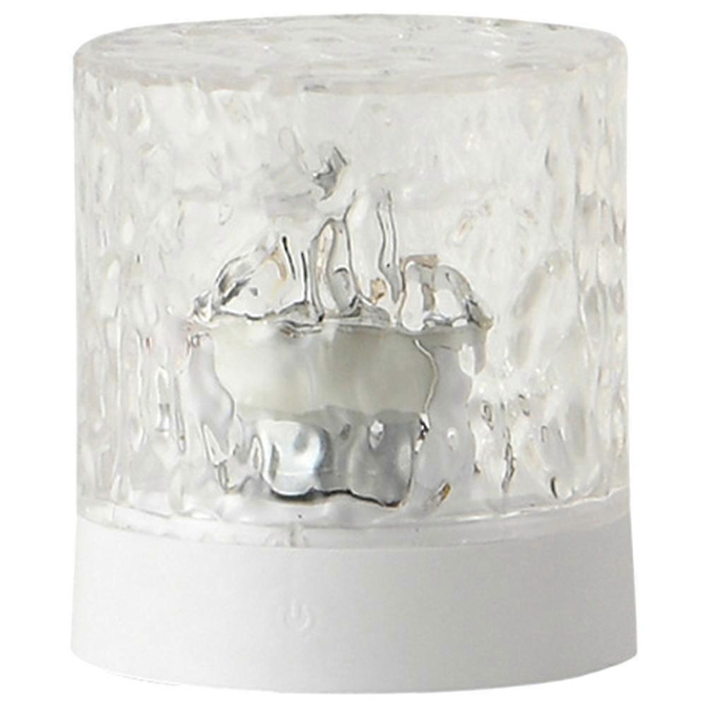 Decorative Lamp Creative Atmosphere Lamp Acrylic Night Light Indoor Decoration 9.5x8.5cm Flame Effect 1Pcs