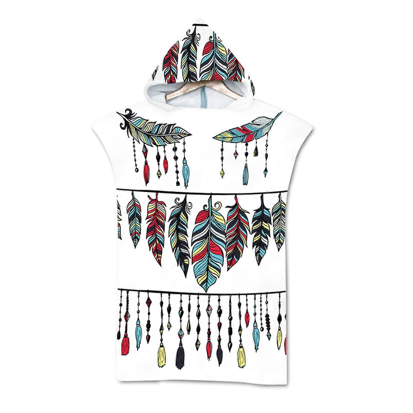 Dream Catcher Pattern Microfibre Poncho Towel Quick Drying Beach (Bohemian)