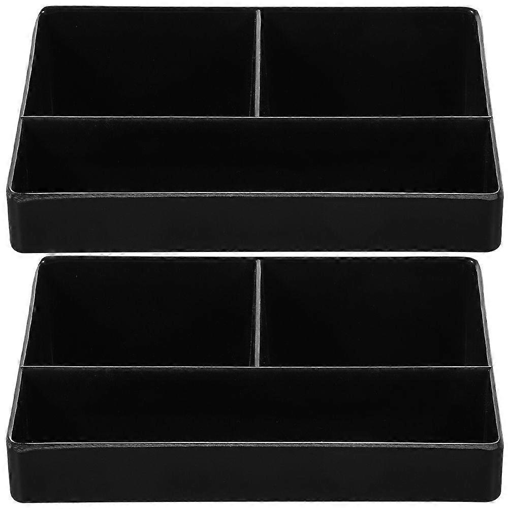 2stk tepose opdeling arrangør bordplade dekorative slikpose opbevaringsboks multi-grid holder