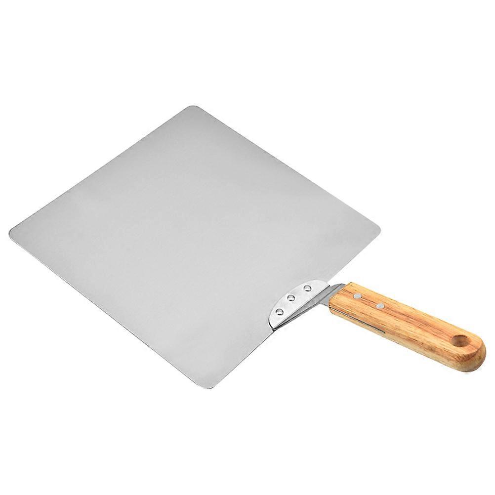 Pizza Handle Paddle with Wood Grip for Bakers Kitchen Use Stainless Steel Tool 1Set