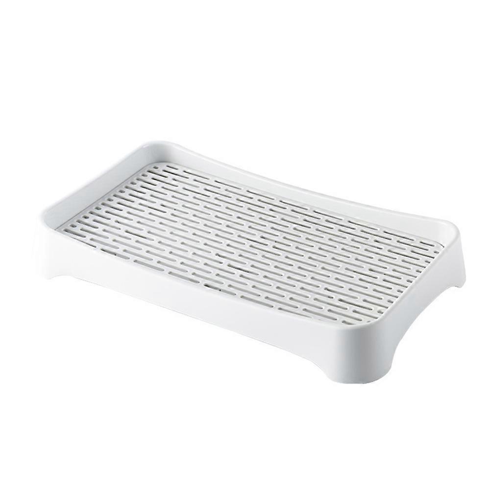 Bandeja autodrenante branca com camadas duplas para uso de armazenamento de cozinha feita de material PP