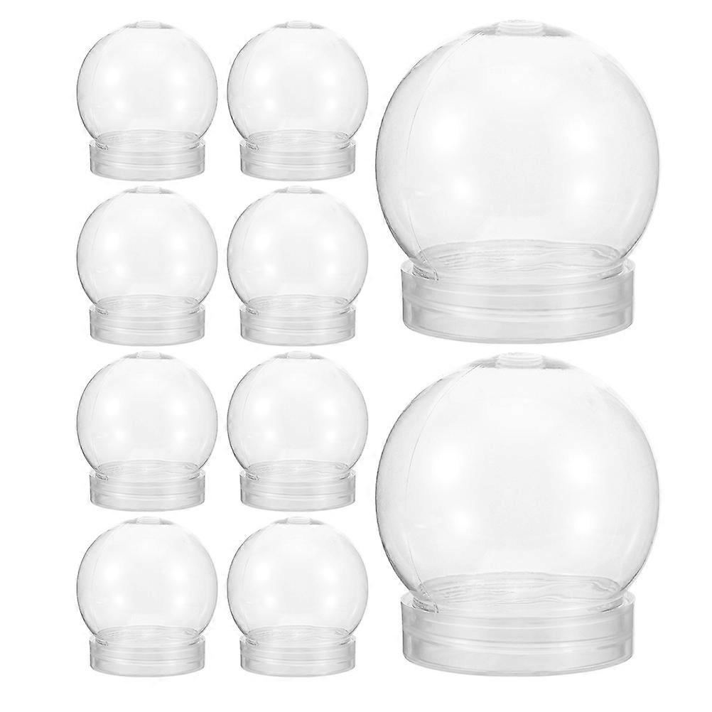 DIY Snow Globe Craft Container with Screw Cap for Creative Projects Transparent Plastic 20pcs