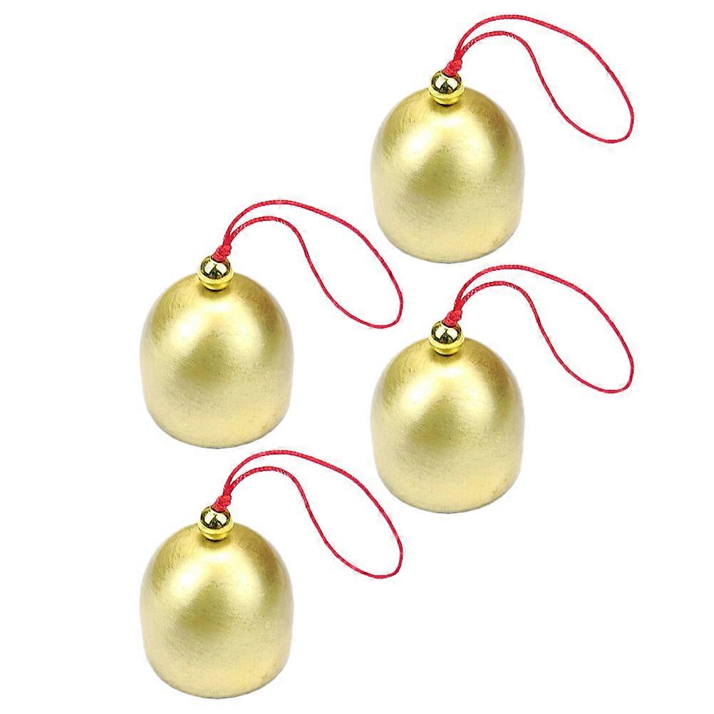 Retro Wind Chime 4Pcs Golden Copper Durable Home Wall-Mounted Wind Bell