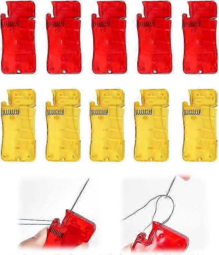 Automatic Needle Threader, 2024 Automatic Plastic Needle Thread Threading Aid for Sewing Work, Thread Threader for Needles for Hand Sewing and DIY Emb