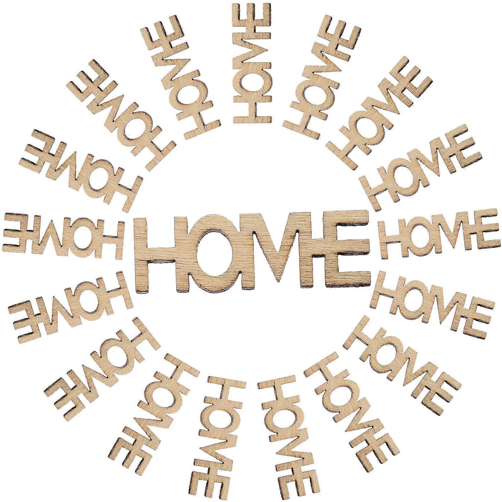 100PCS DIY Wooden Home Letters Cutouts Decorative Crafts for Home Decor, Valentine's Day & Kitchen Signs – Unfinished Smooth Surface for Easy