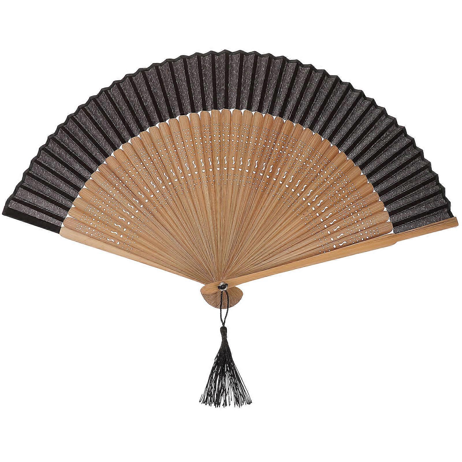 Elegant Vintage Bamboo Folding Fan for Women – Durable Cloth Material, Ideal for Summer Cooling, Dance Props, Photography Decor