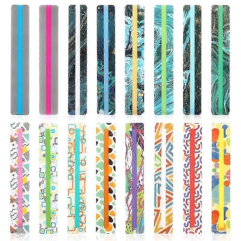 32pcs Bandes de lecture guidées, Dyslexie Bandes de lecture Surligneur Dyslexie Lecture Règle Highlight