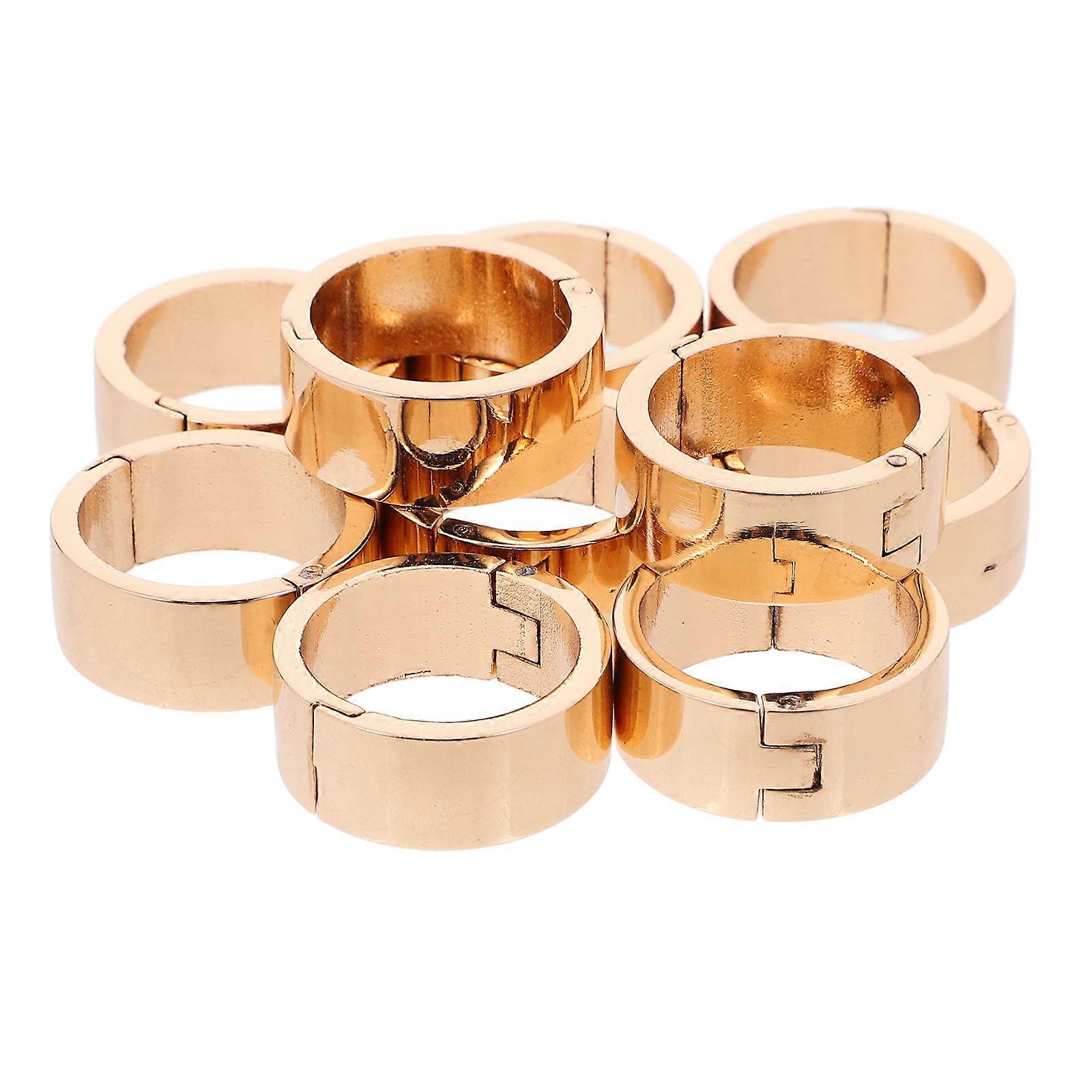 Binder Rings Small Metal Rings For Calendar Pages Office Organization Golden 2.48X2.00X1.00CM Binding 10Set