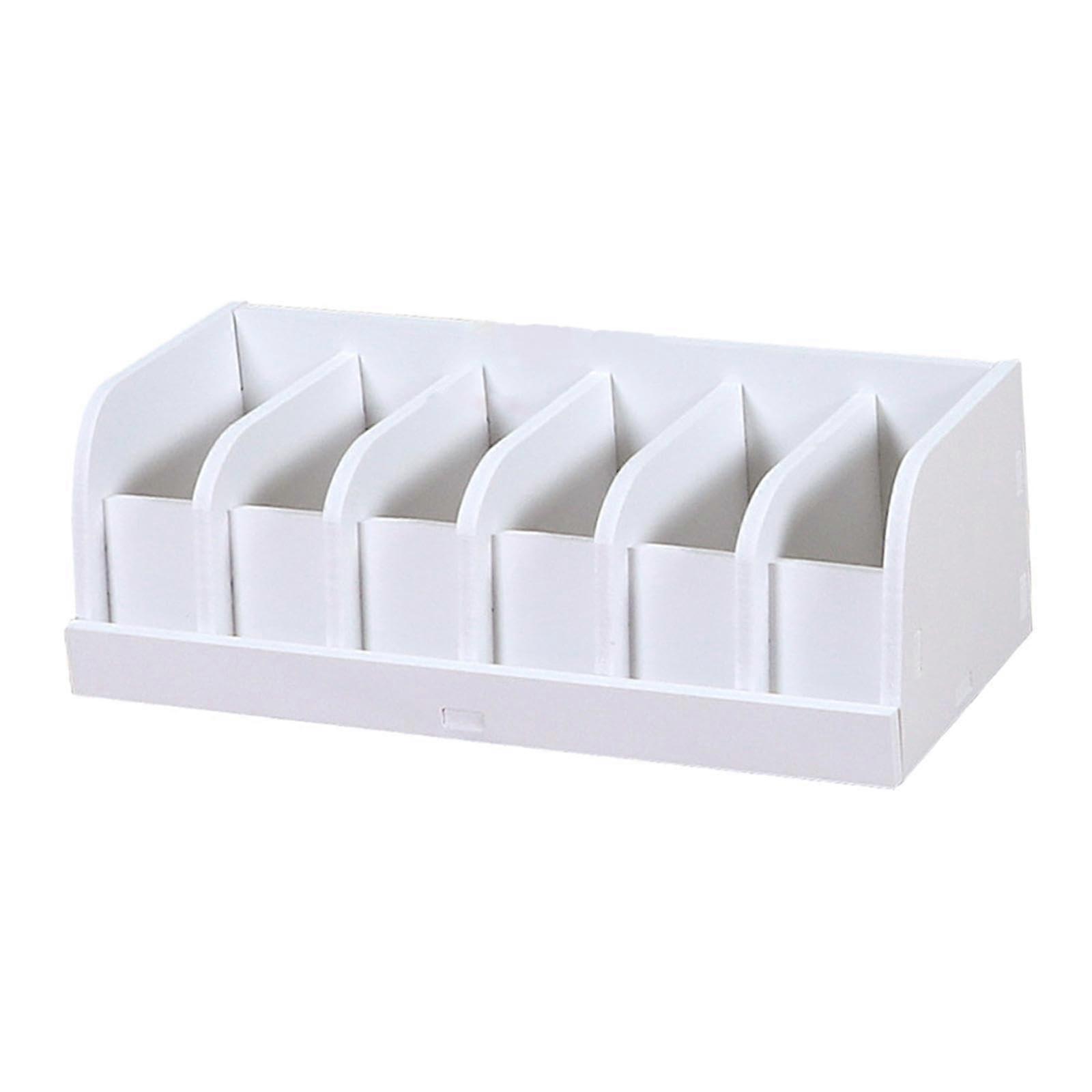 Belt Organizer, Belt Storage Box with 6 Compartments, Elegant Display Case for Ties and Belts