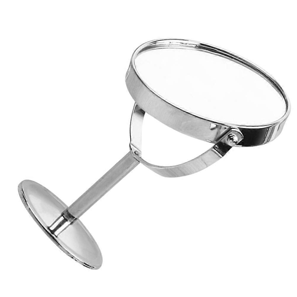 Small Round Mirror Makeup Mirror Silver 4 Inch Round 360掳 Adjustable Clear Image Reflection 1Pc