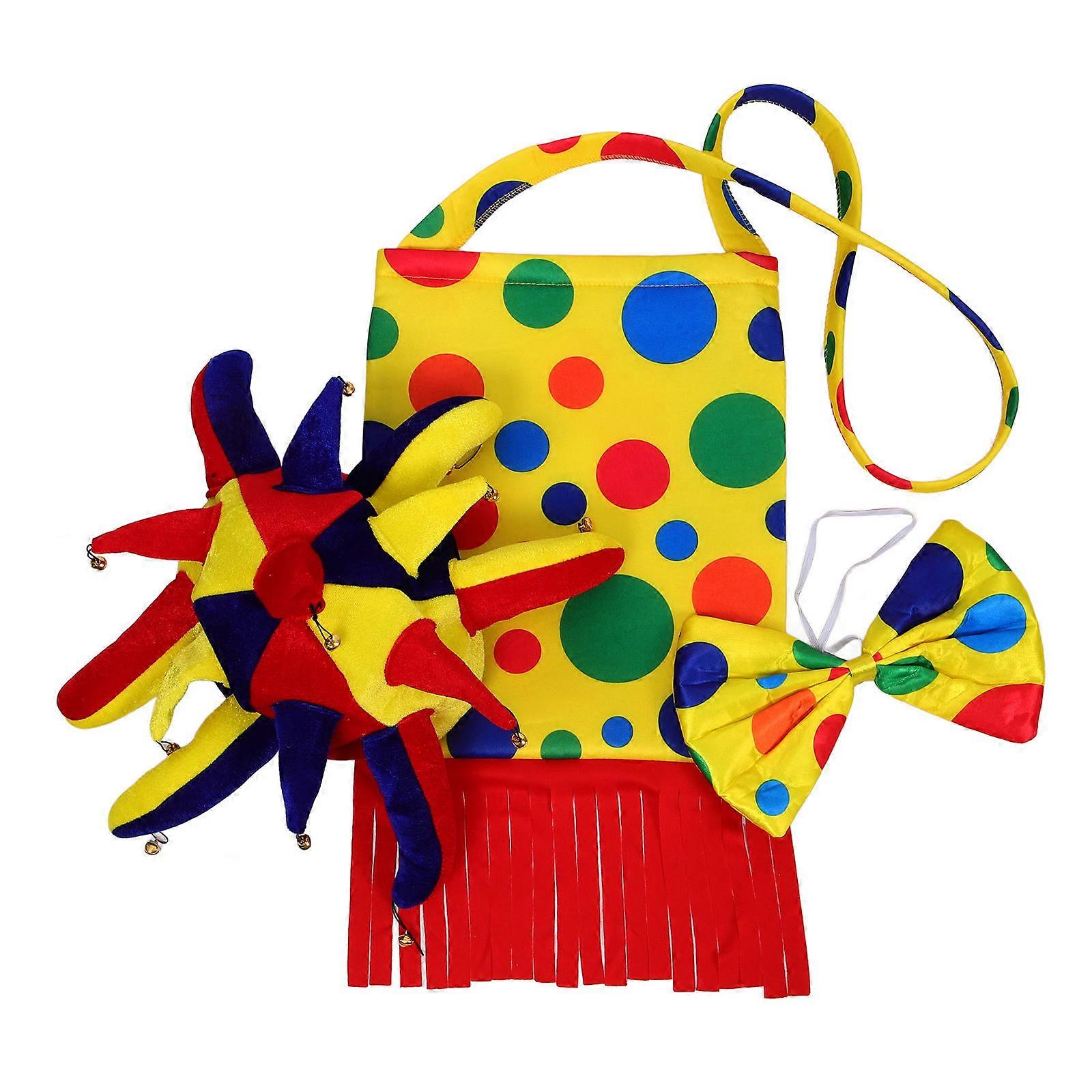 Clown Headwear Set Clown Cosplay Prop Assorted Color For Carnival Cosplay Entertainment 1Set