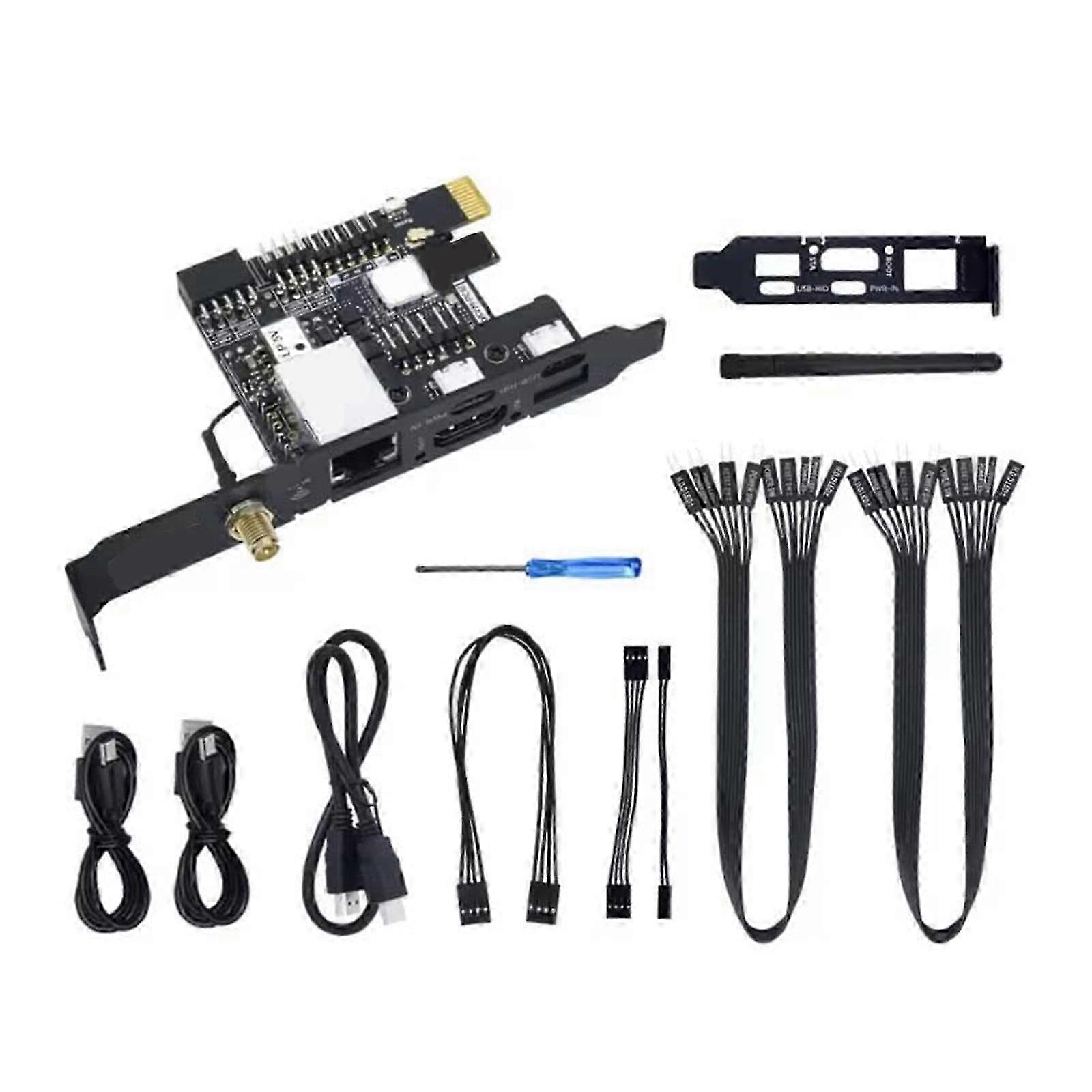 (With Poe With Wifi) Kvm-pcie Base Kit For Desktop Users Enhances Stability And Optional Wifi Power Over Ethernet Features