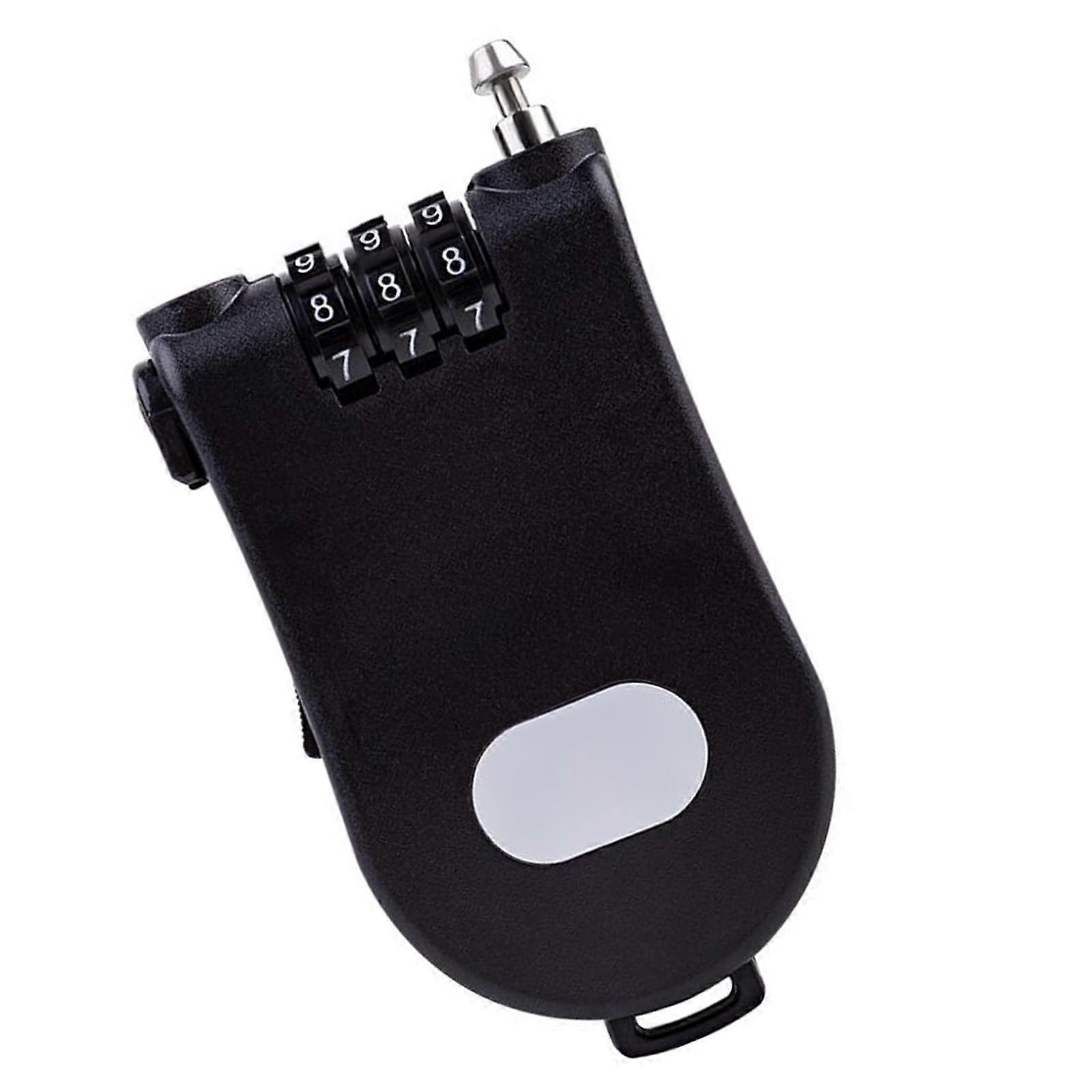 Helmets Cable Lock Snowboard Lock Secure Cable Lock Padlock for Electric Bikes and Skateboards, Black, Durable Design