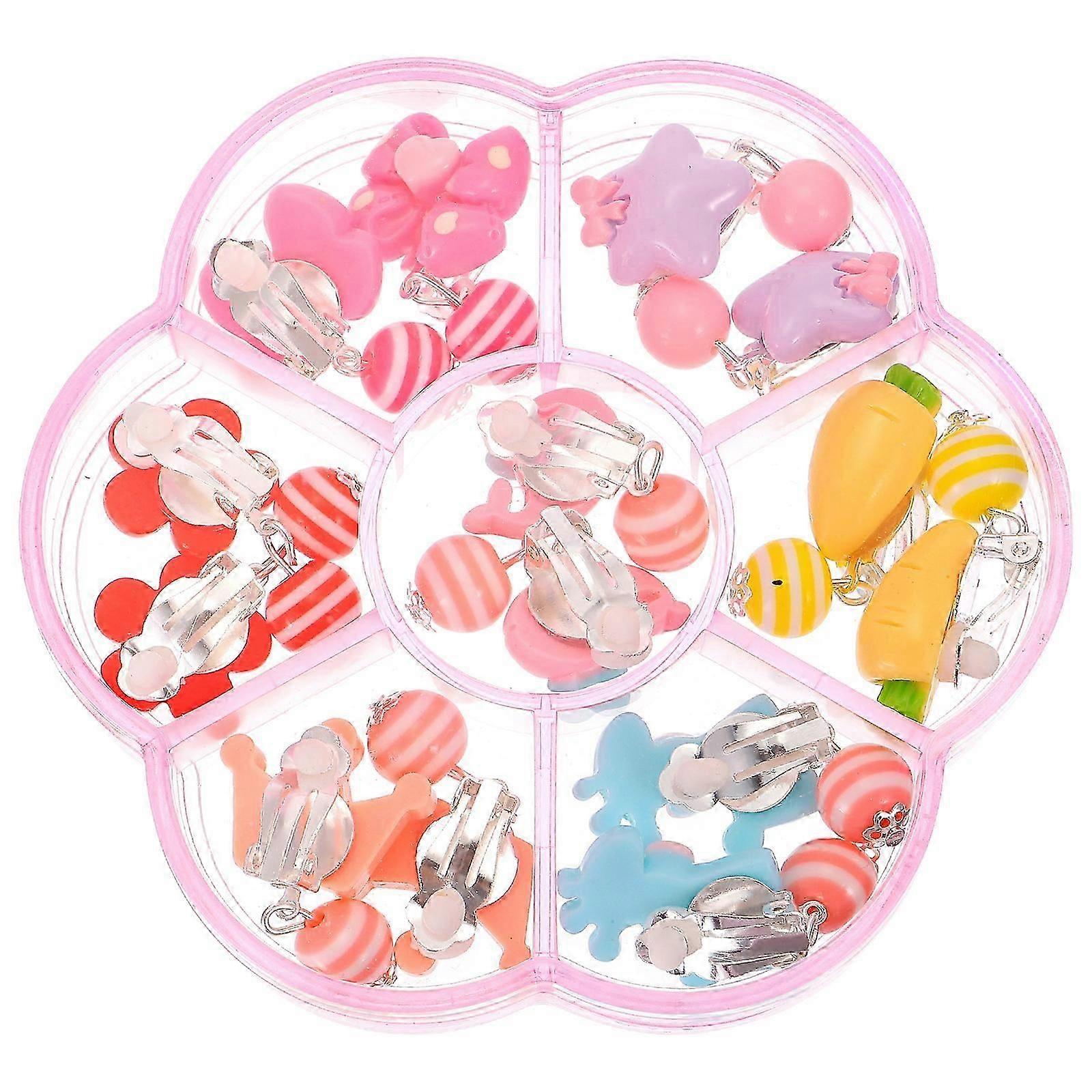 1 pudełko Klipsy do uszu dla dzieci Kolczyki Kolczyki akrylowe Dekoracja uszu (różne kolory)