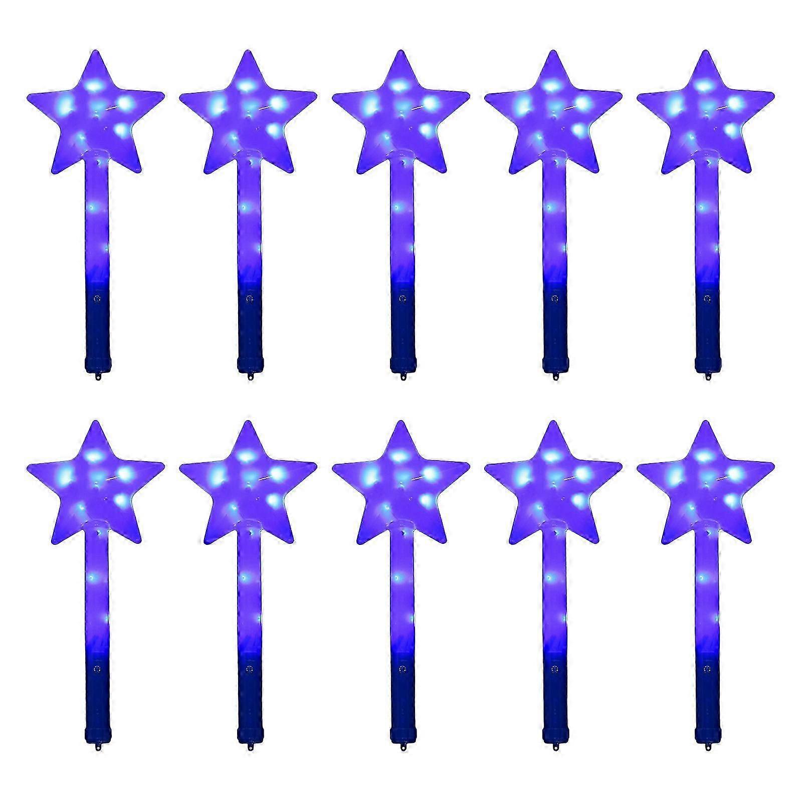 Led Flashing Magic Wands Handheld Flash Colorful Stick Toy Birthday Gift Glowing Toy Party Celebration Supplies 10pcs Yellow