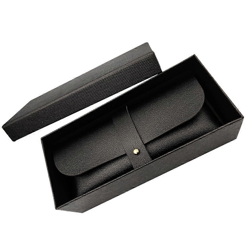 Portable Sunglasses Case Eyeglass Storage Box Travel Home Use Black 1Set
