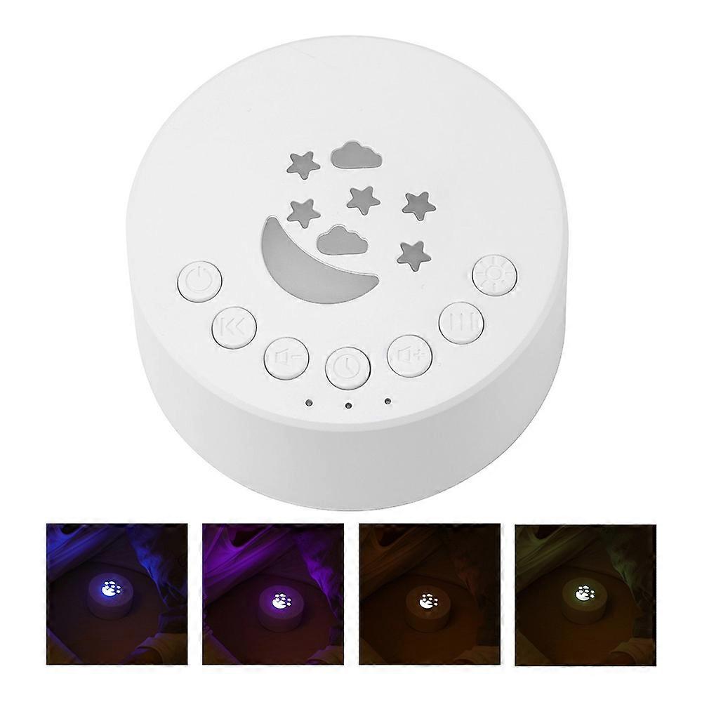Portable Baby Sleep Machine Desktop White Noise Sound Machine for Baby Sleeping 18 Soothing Sounds 15/30/60min Timer Built-in Colorful Night Light fo
