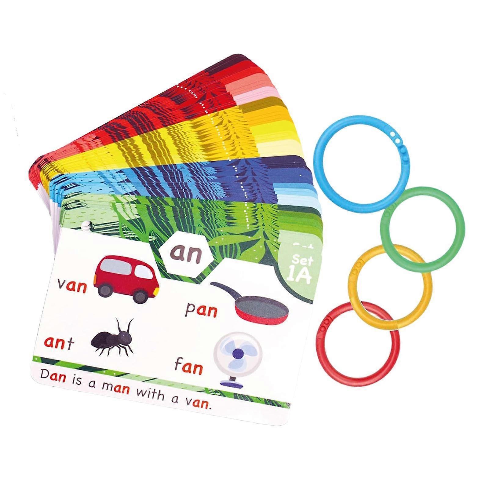 Reading Flash Cards for Kids - CVC Word Games for Nursery, Long Vowel Sounds, Digraphs, 20 Steps to Learn to Read
