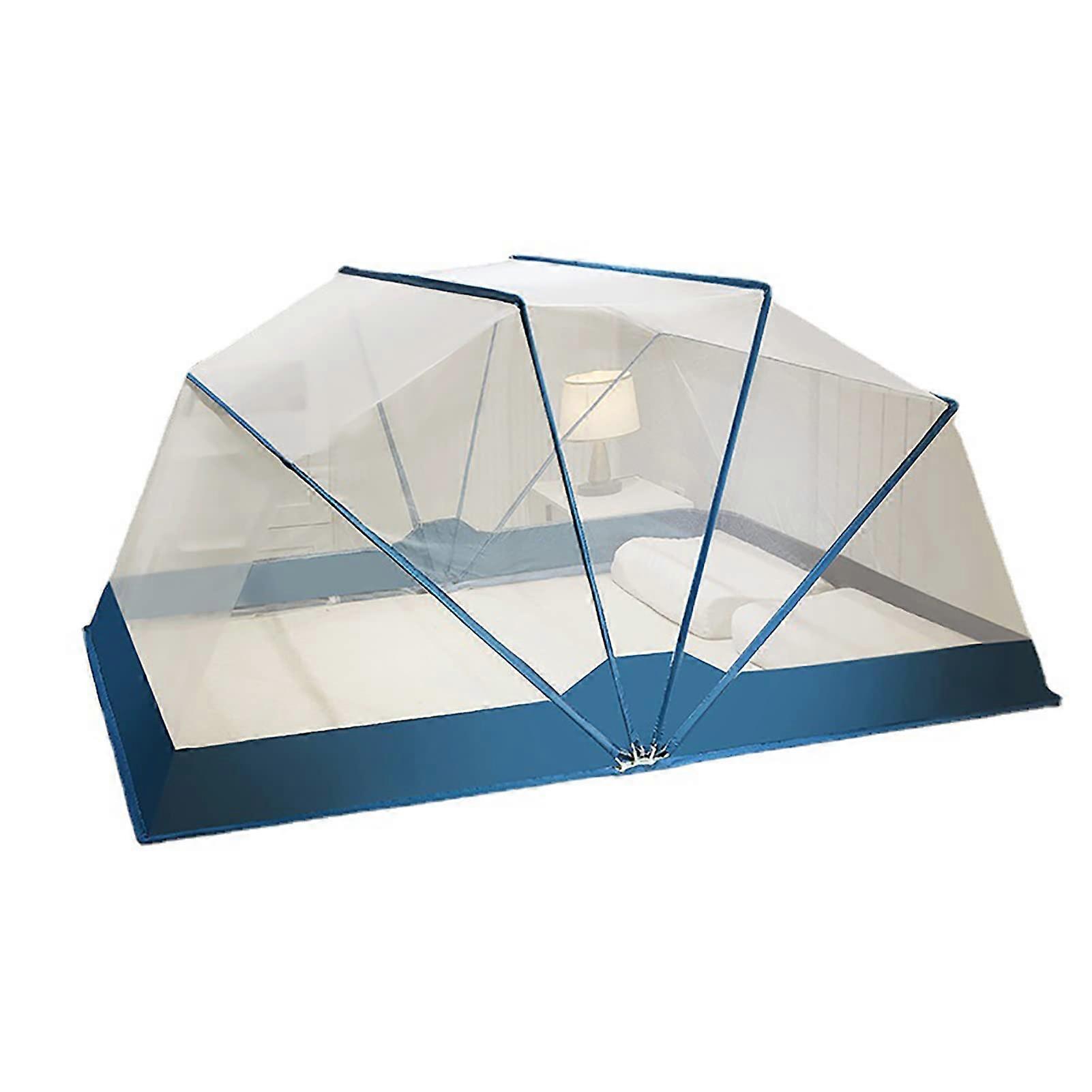 Foldable mosquito net, 6 holders, sleeping net, bed canopy, easytostore travel tent