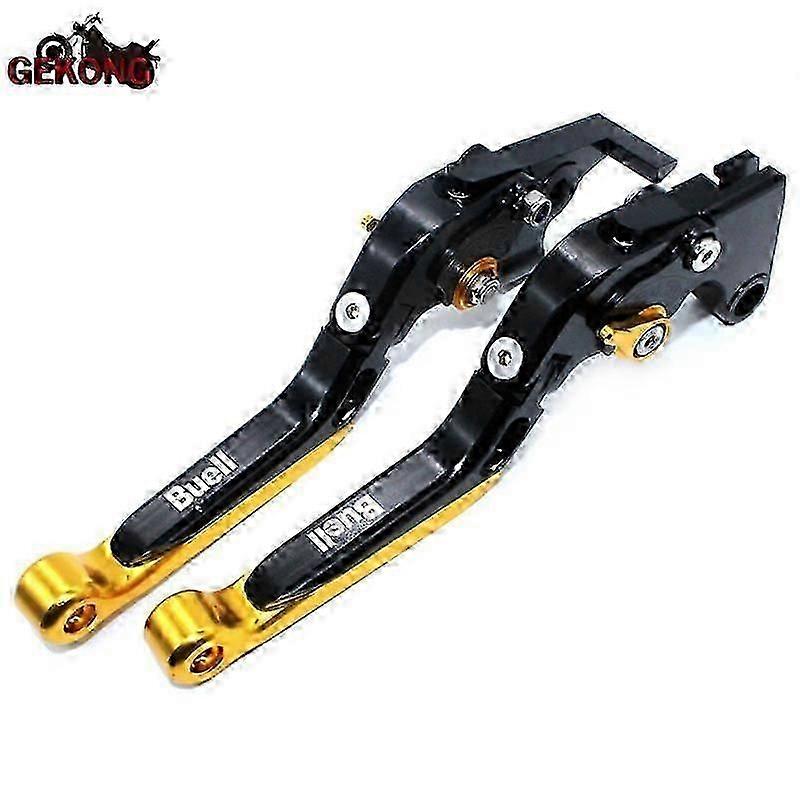 Adjustable Folding Extendable Brake Clutch Lever Compatible with BUELL X1 S1 LIGHTNING M2 CYCLONE Motorcycle with logo 1998 1999 2001 2002