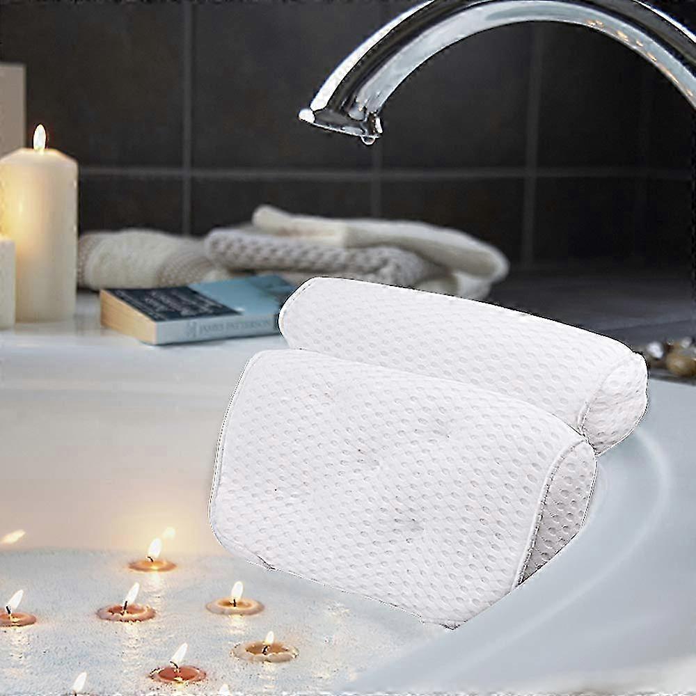 Bathtub Spa Pillow with 4D Air Mesh Technology and 7 Suction Cups