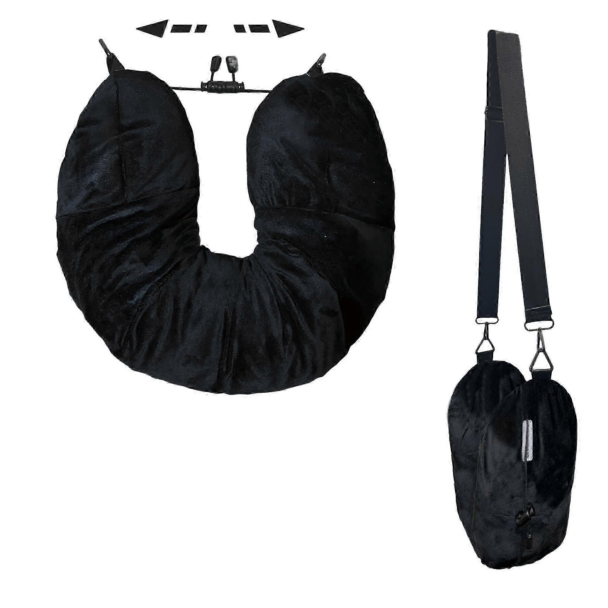 Travel Pillow for Extra Luggage:Stuffable Neck Pillow with Adjustable Neck Size|Fits 3+ Days of Travel Essentials|Transformable Carry-On Solution|Soft