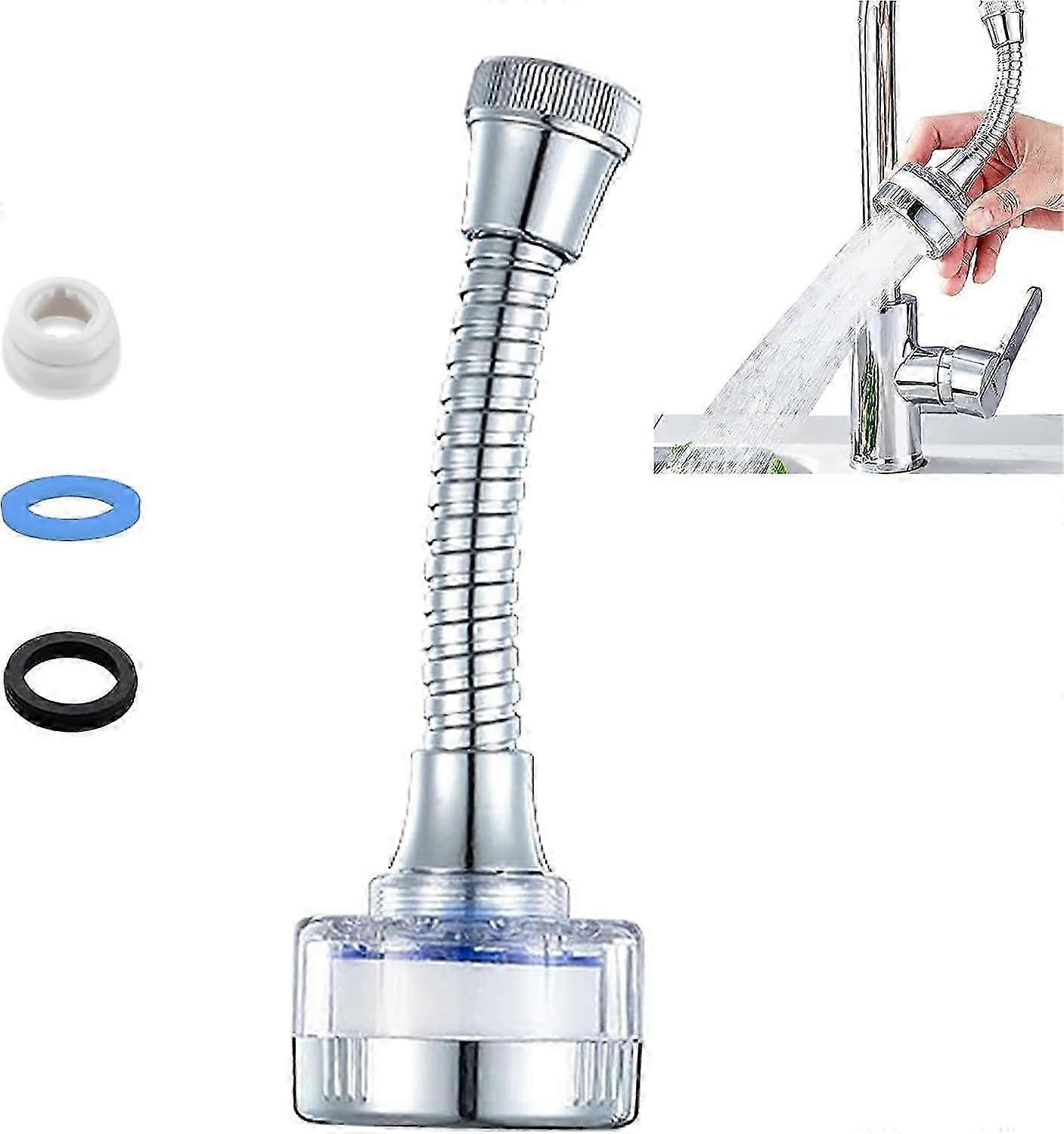 360 Rotating Faucet Filter, Sink Filter with Extension Tube for Kitchen and Bathroom