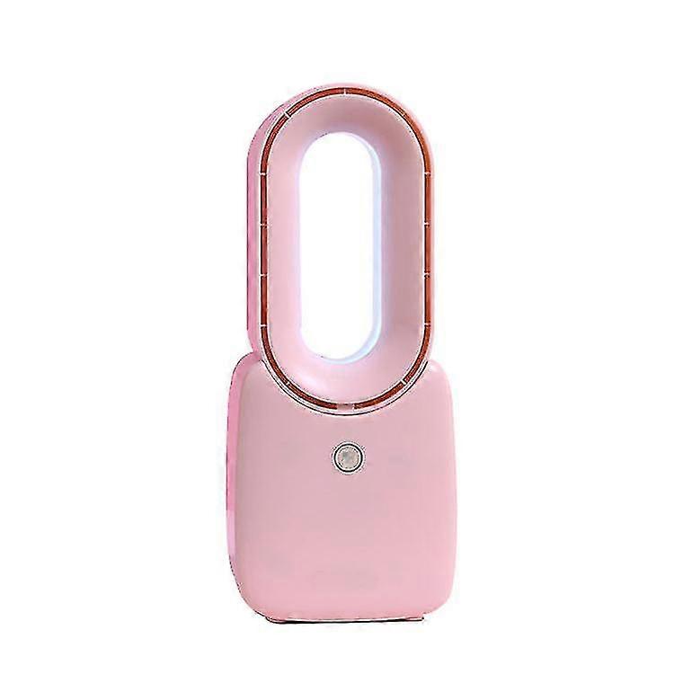 Ventilatore da tavolo senza pale, ventilatore da tavolo compatto con controllo touch e luce LED a 5 colori per ufficio o camera da letto