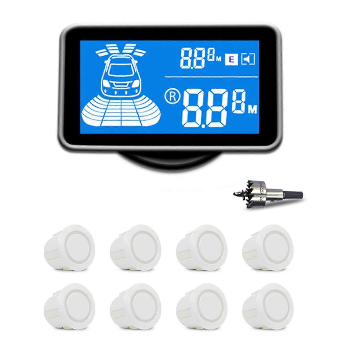 Car Parking Radar System with 8 Reverse Sensors Buzzer Warning B