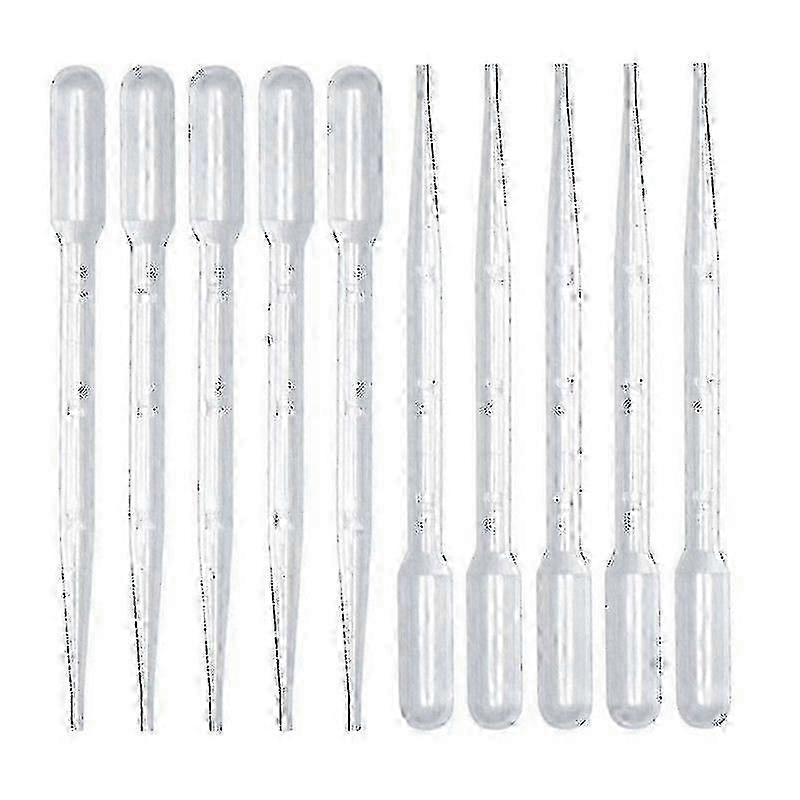 100pcs 3ml Disposable Graduated Plastic Dropper Lab School Tools Urine Pipette